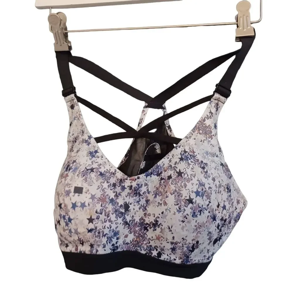 Victoria Sport WHITE w STARS all over 36 B Razor back